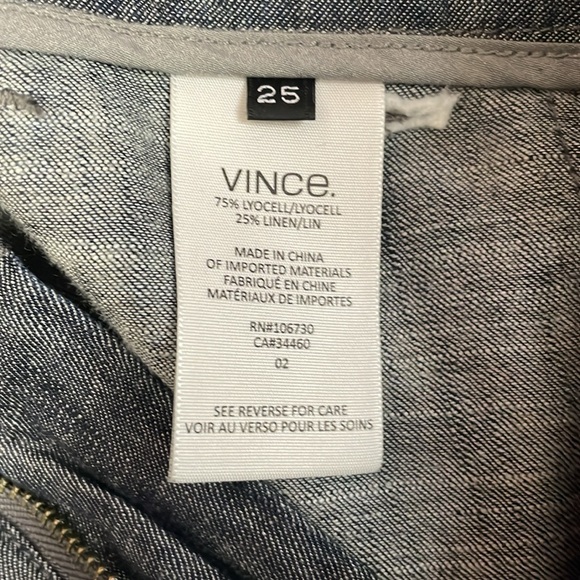 **Vince 100% Linen Cargo Pants – Jean Look - Picture 7 of 9